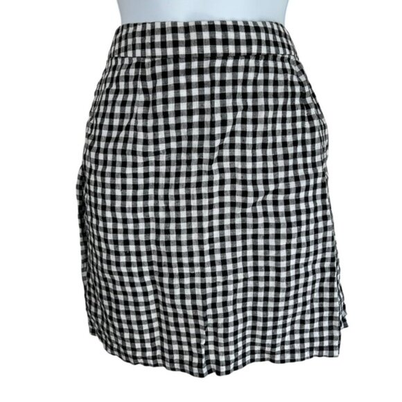 Forever 21 Women’s Mini Skirt Checkered Plaid Gingham Punk Gothic Y2K Black S - Picture 2 of 9